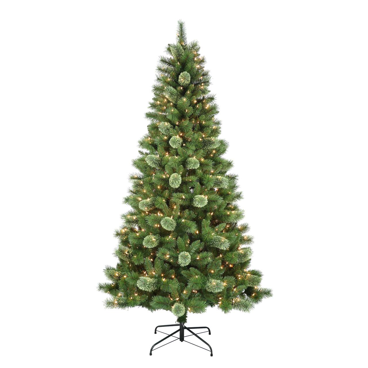 7.5ft. Pre-Lit Western Pine Artificial Christmas Tree, Clear Lights